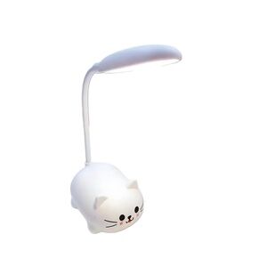 Cat LED Desk Lamp and Phone Holder in White